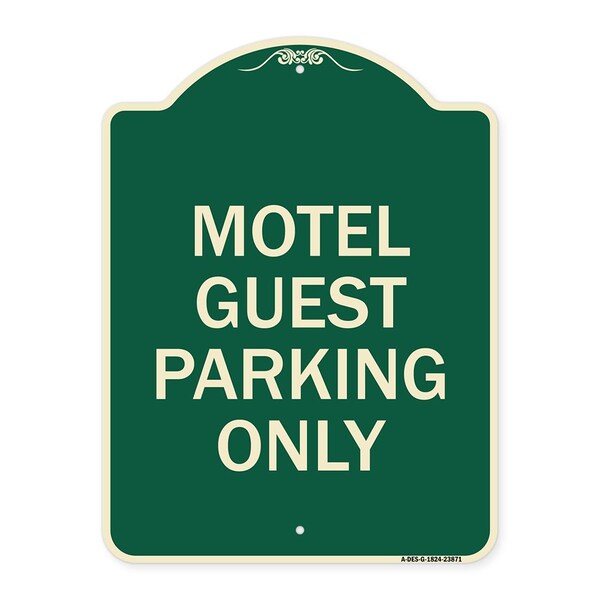 Signmission Motel Guest Parking Only Heavy-Gauge Aluminum Architectural Sign, 24" x 18", G-1824-23871 A-DES-G-1824-23871 - main